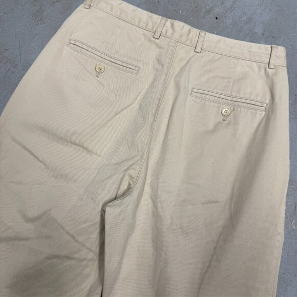 Vintage Balenciaga Chinos Cotton Beige Pleated Pants Mens 30x31 - Picture 8 of 10